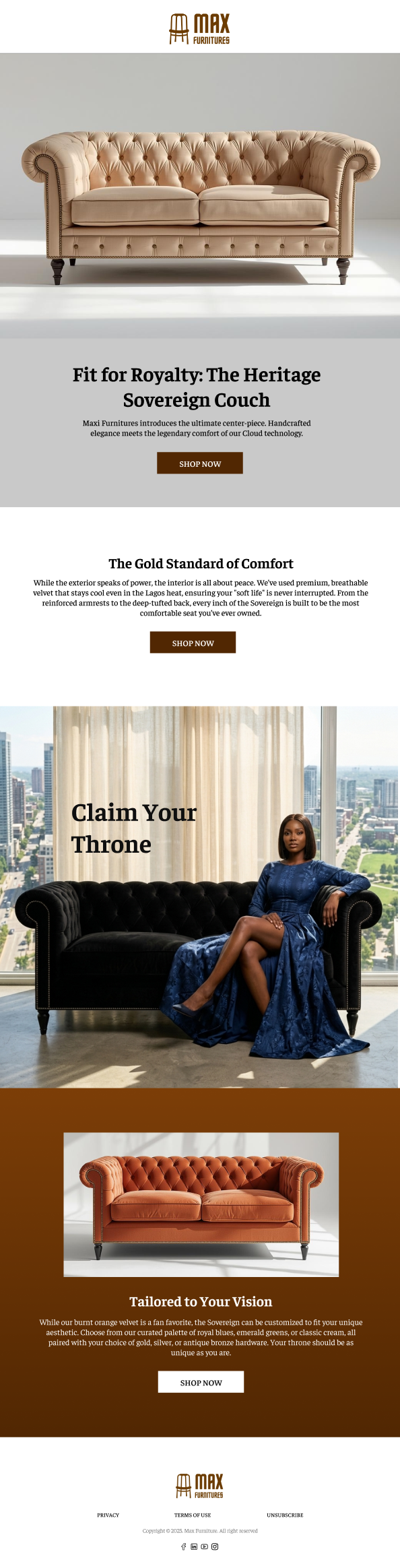 Max Supplement newsletter template 2- mailendy.com